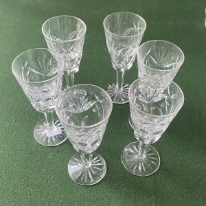 Set of 6 Waterford Crystal Sherry Glasses