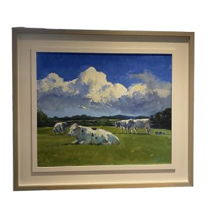 Oil On Board By John Fitzgerald Under Passing Clouds